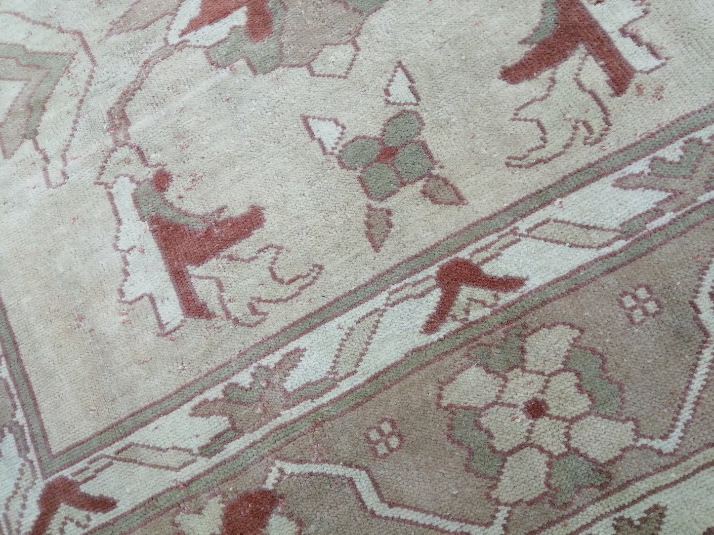 5.9 X 8.6 OUSHAK RUG TURKISH Oushak Rug Vintage Oushak Runner Rug Vintage Runner Rug Wool Oushak Rug Hand Made Rugs Vintage Turkish Rug