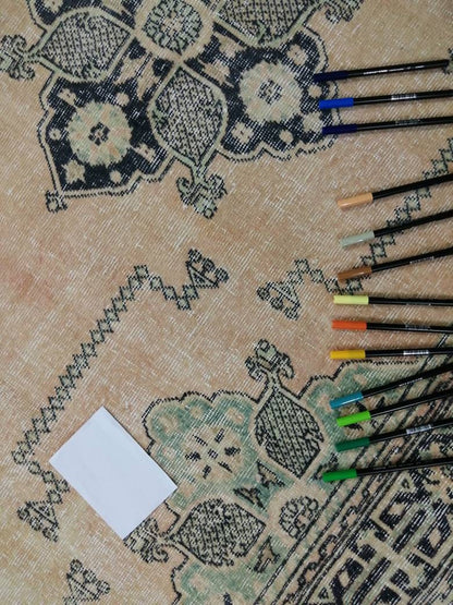 4.7 x 13 Oriental Runner Navy Oushak Runner Rug Turkish Runner Rug Vintage Runner Rug Hallway Runner Rug Kitchen Runner Rug Wool Runner