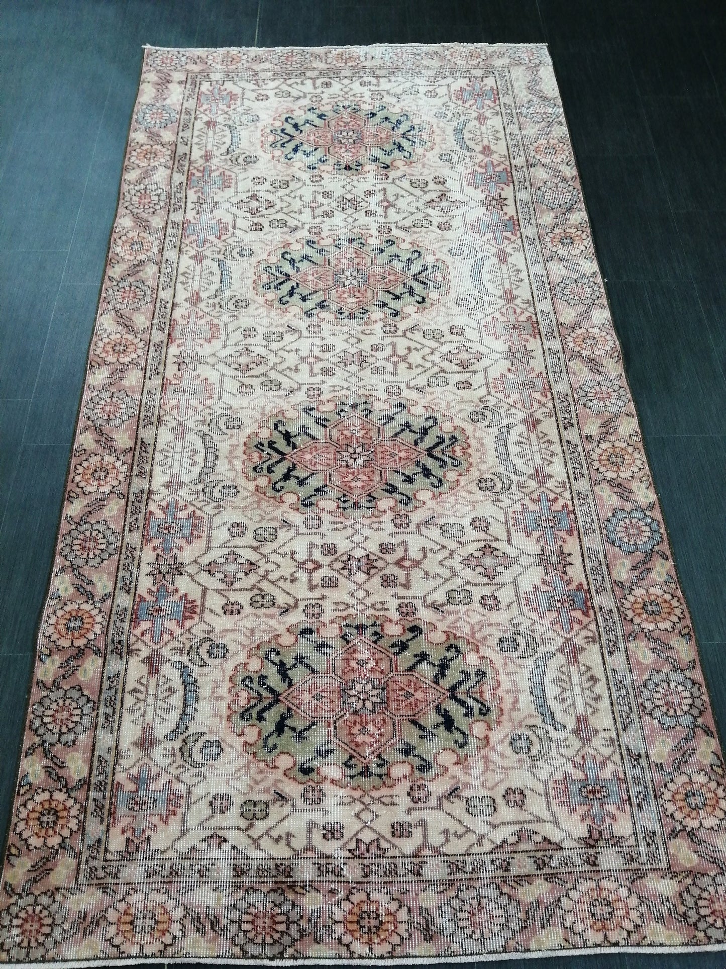 Muted Oriental Runner  8.3 x 4.3 Turkish Runner Rug Vintage Runner Rug Hallway Runner Rug Kitchen Runner Rug Persian Runner Rug