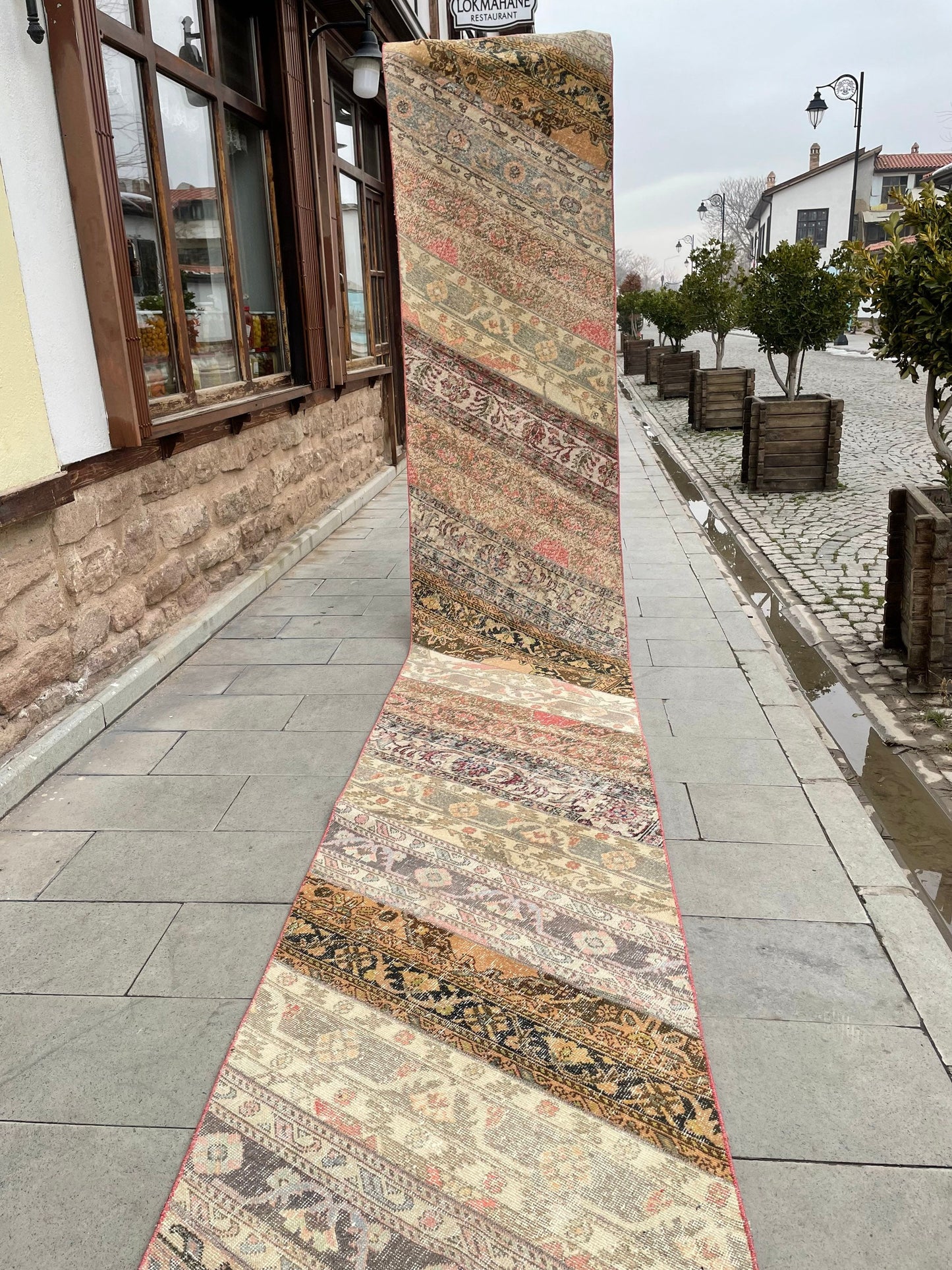 Vintage Runner Rug 2.7 x 22 ft Extra Long  TURKISH Runner Rug Vintage Runner Rug Oriental Runner Rug Patchwork Runner Hand Knotted Runner