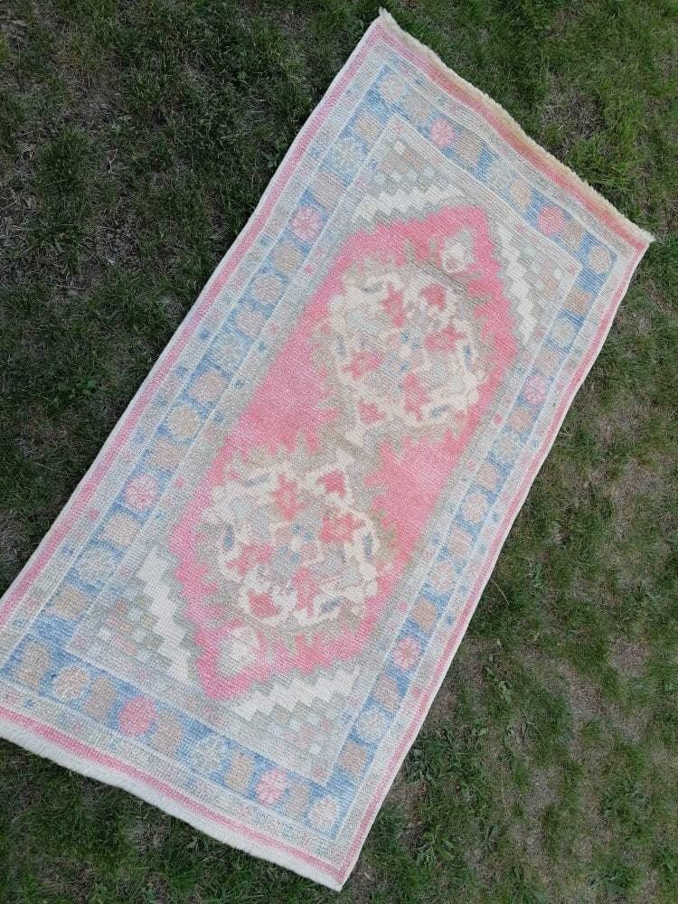 Oushak turkish wool rug 2'9x5'4 new production oushak handmade rug, living room rug, bohemian rug