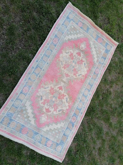 Oushak turkish wool rug 2'9x5'4 new production oushak handmade rug, living room rug, bohemian rug