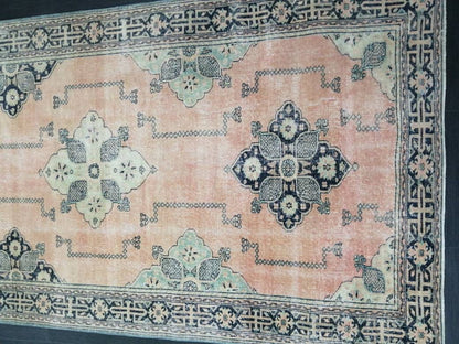 4.7 x 13.2, Oriental Runner, Oushak Runner Rug, Turkish Runner Rug, Vintage Runner Rug, Hallway Runner Rug Kitchen Runner Rug Wool Runner