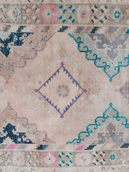 5x13 vintage runner rug, unique hand made wool runner rug, kitchen runner rug, hallway runner rug