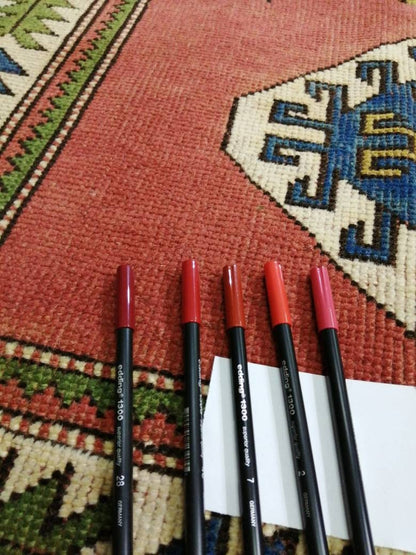 3.4 x 4.4 Vintage Rug Hand Made Rug, Oushak Rug, Soft wool Rug, Rug Fun Rug Turkish Rug, Farmhouse Rug, Vintage Wool Carpet Oriental Rug