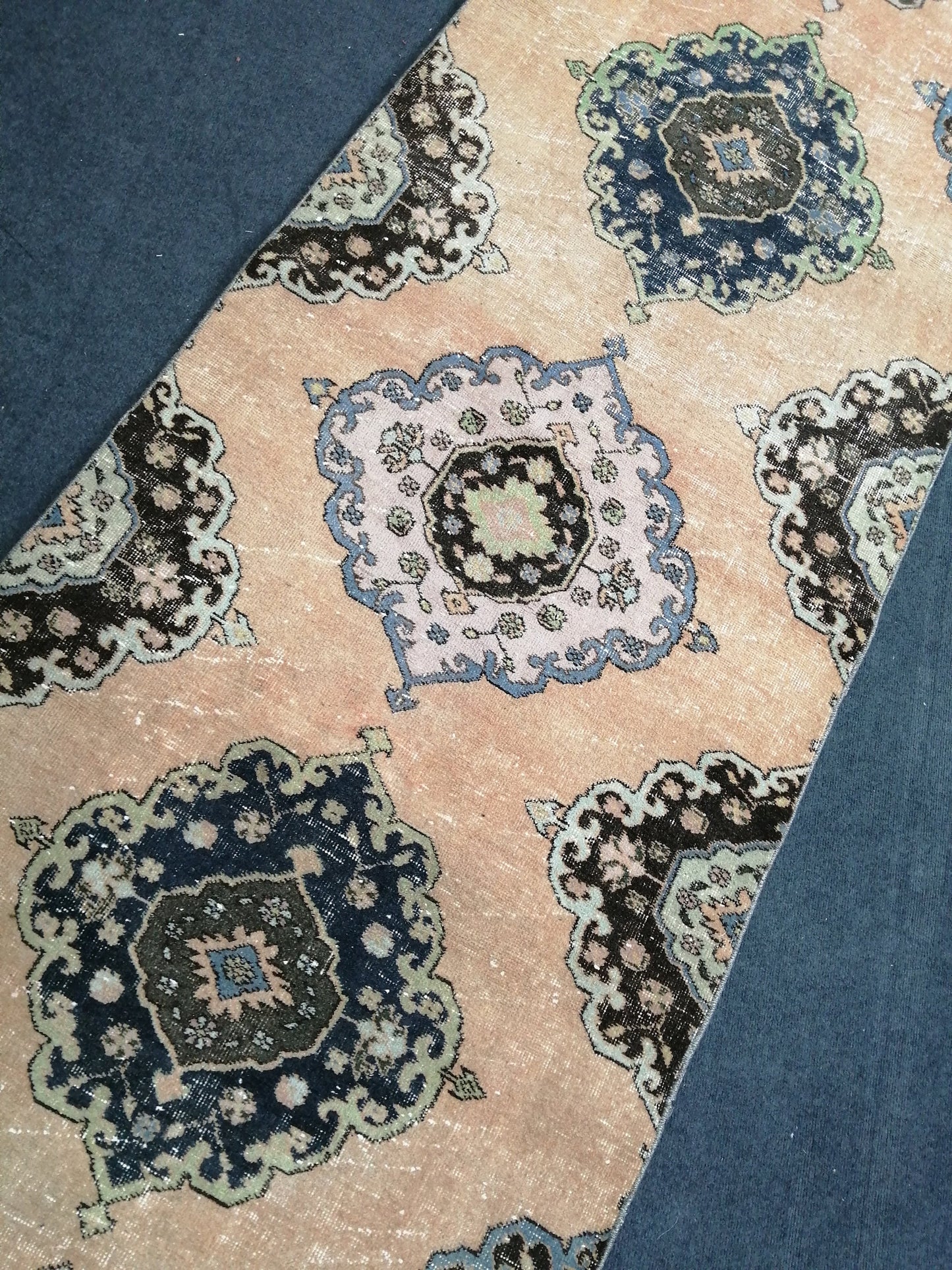 12.7 x 3.3 Oushak Runner Rug Turkish Runner Rug Vintage Runner Rug Hallway Runner Rug Oriental Runner Rug Oushak Runner