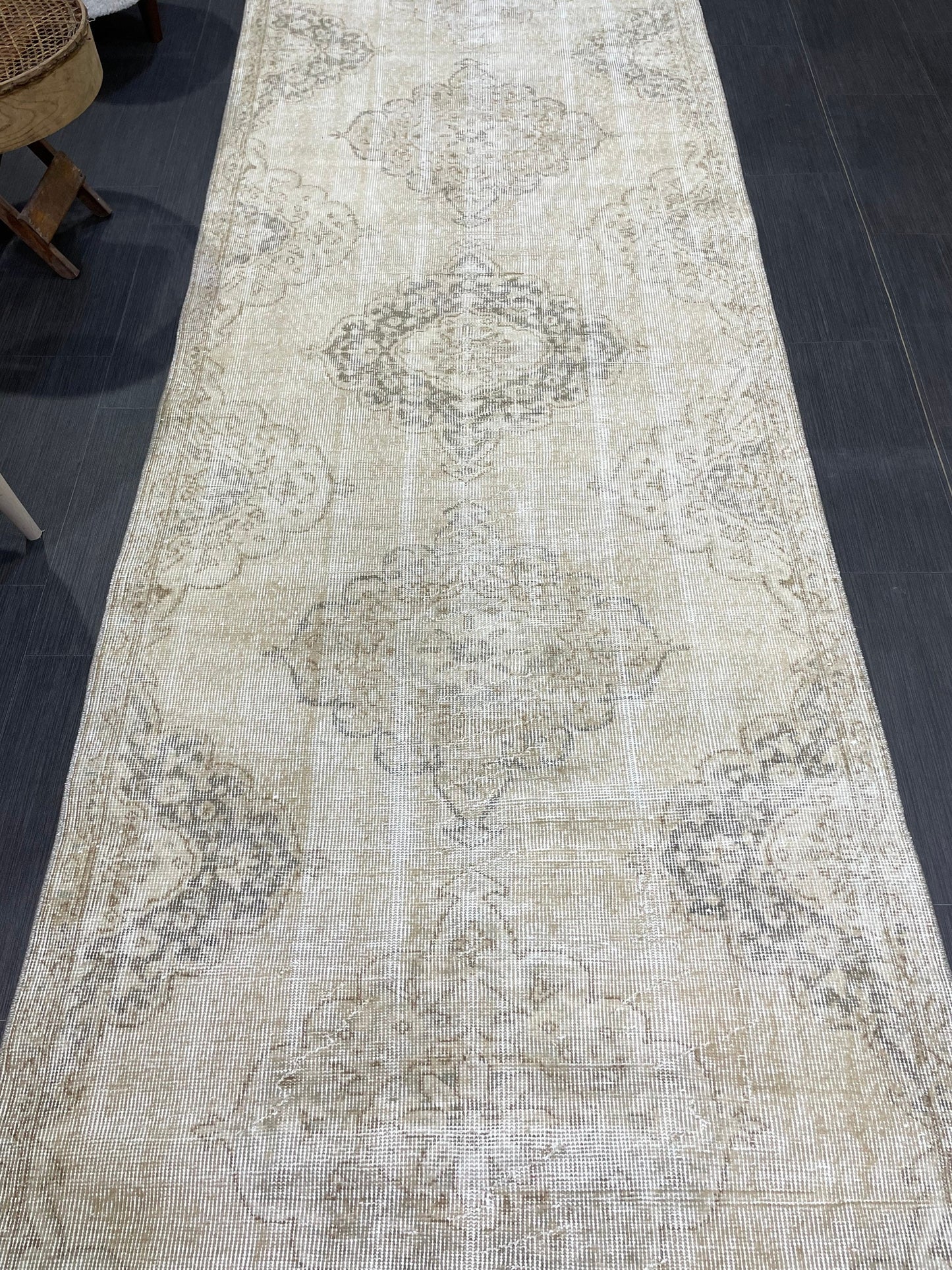 Vintage Persian Runner Rug, 3.6 x 10.8 Handmade Runner Rug, Turkish Runner Rug, Vintage Runner Rug, Hallway Runner, Kitchen Runner Rug