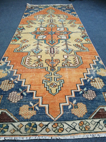 8.2 X 3.4 Oushak Runner Rug Turkish Runner Rug Vintage Runner Rug Hallway Runner Rug Kitchen Runner Rug Wool Runner Rug Wool Oushak Rug
