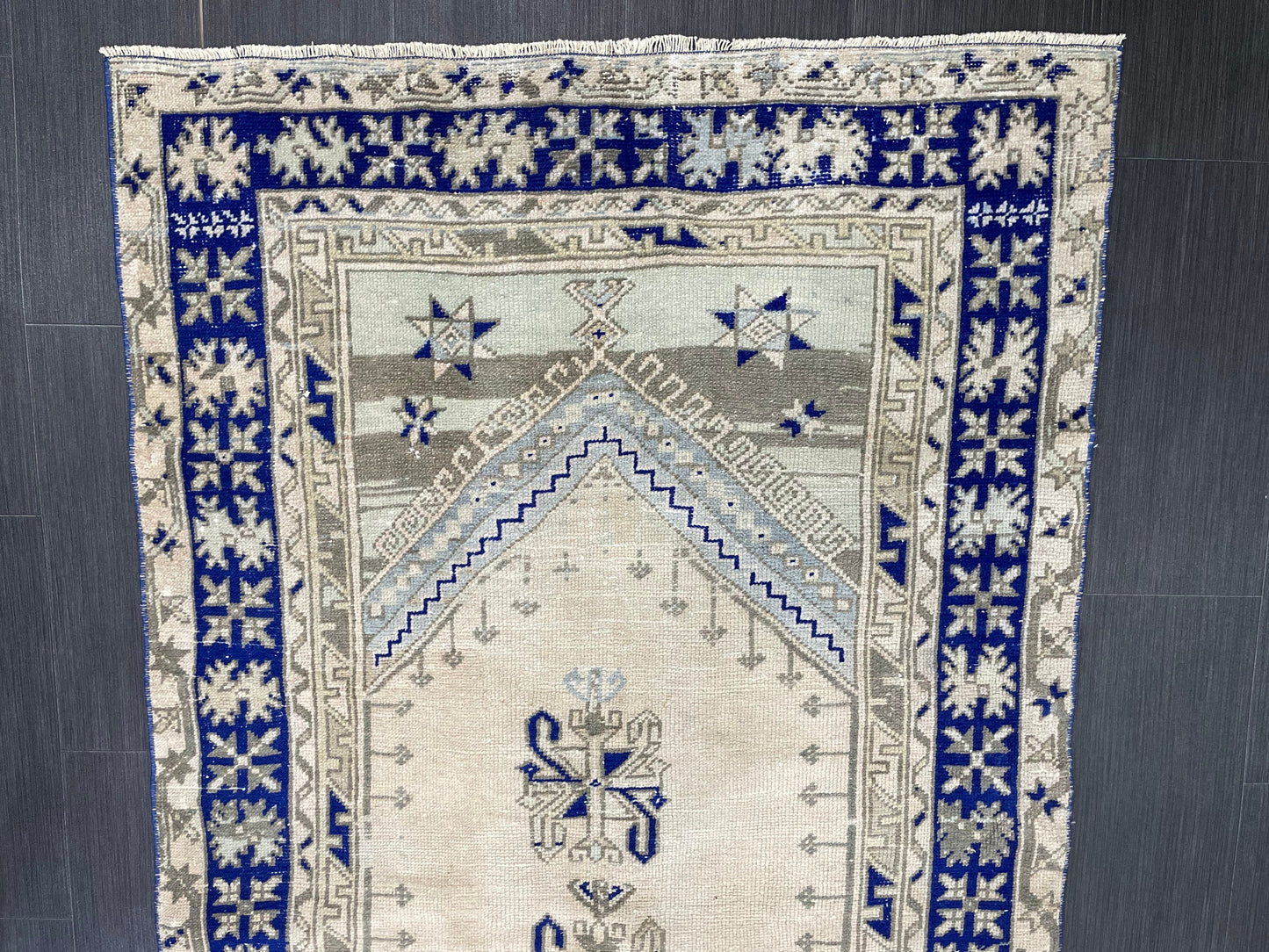 Vintage Turkish RUG Oushak Rug 3.6 x 6.5 Vintage Rug Antique Rug Handmade Rug Hand Knotted Rug Bohemian Rug Wool Rug