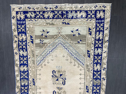 Vintage Turkish RUG Oushak Rug 3.6 x 6.5 Vintage Rug Antique Rug Handmade Rug Hand Knotted Rug Bohemian Rug Wool Rug