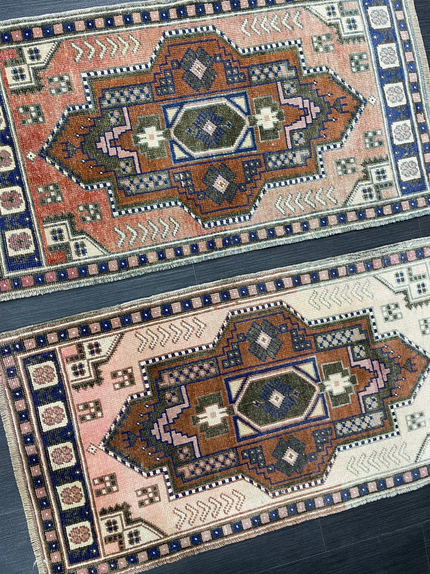 Coordinating Small Rug Turkish Rug Mini Twin Small Area Rug 1.7 x 3.3 Turkish Pair of Persian Hand Made Rug Matching Oriental Vintage Rug