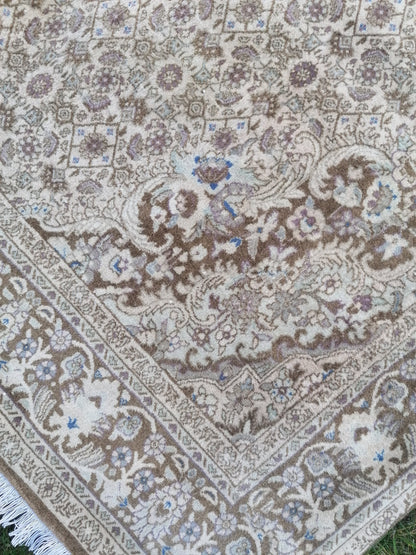 5.5 x 7.3 knotted rug - handmade living room rug, vintage wool rug, Persian rug