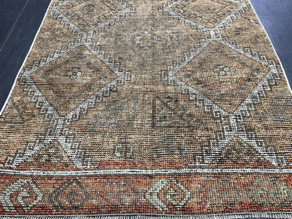Antique Handmade Runner RUG 3.3 x 10.3 TURKISH Oushak Rug Vintage Runner Rug Vintage Runner Rug Wool Oushak Rug Hand Made Rug Vintage Rug