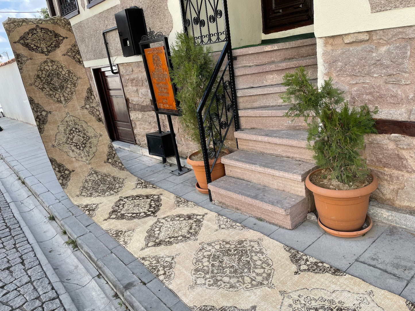 Muted Extra Long Handmade Runner Rug 2.6 x 25.3 Long TURKISH Runner Rug Vintage Runner Rug Staircase Runner Hand Knotted Runner