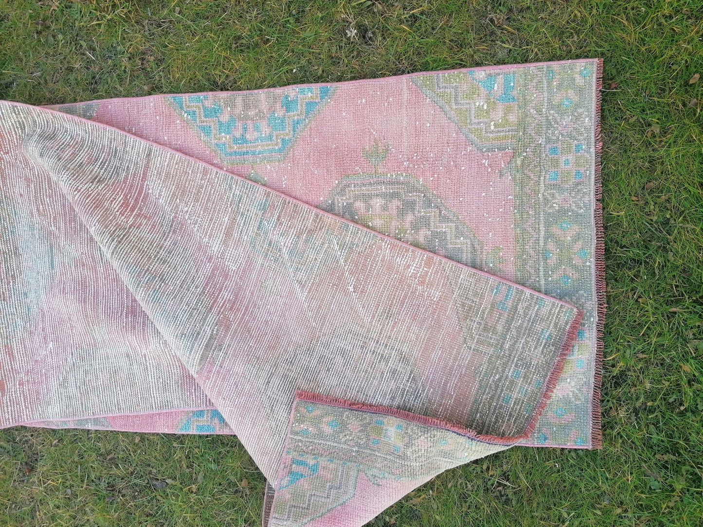 Turkish runner 10'2x2'7 vintage runner, kitchen runner rug,oushak runner rug, hallway runner