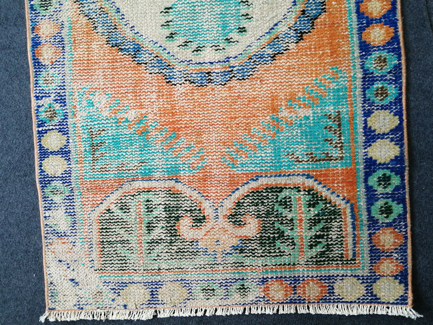 4.10 X 2.6 Mini Oushak Rug Small Area Rug Turkish Rug Oushak Rug Hand Made Rug Wool Vintage Rug