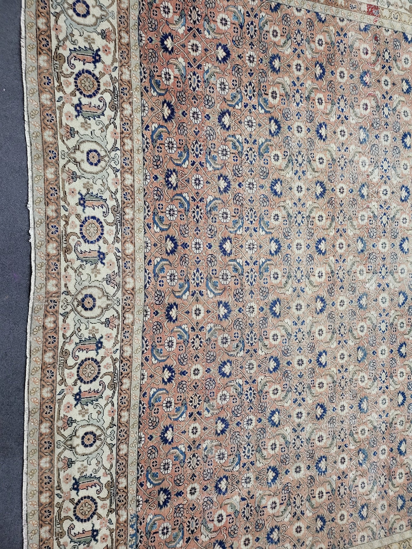 Antique Oushak RUG, Anatolian 9 x 12.6 Rug, Turkish Rug, Hand Knotted Rug, Vintage Wool Rug, Handmade Rug, Large Persian Rug