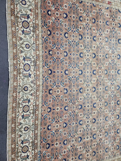 Antique Oushak RUG, Anatolian 9 x 12.6 Rug, Turkish Rug, Hand Knotted Rug, Vintage Wool Rug, Handmade Rug, Large Persian Rug