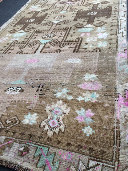 12.3 X 3.10 Oushak Runner Rug Turkish Runner Rug Vintage Runner Rug Hallway Runner Rug Kitchen Runner Rug Wool Runner Rug Wool Oushak Rug