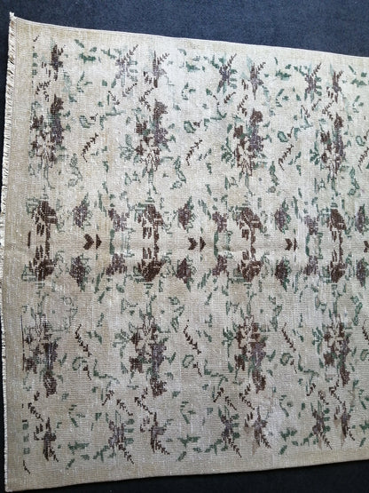 5 x 9.3 Floral Rug, Oushak Rug, Turkish Rug, Hand Made Rug,Oushak antique Rug,Hand woven Rug,Weaving Rug,Ethnic Rug,Kitchen Rug