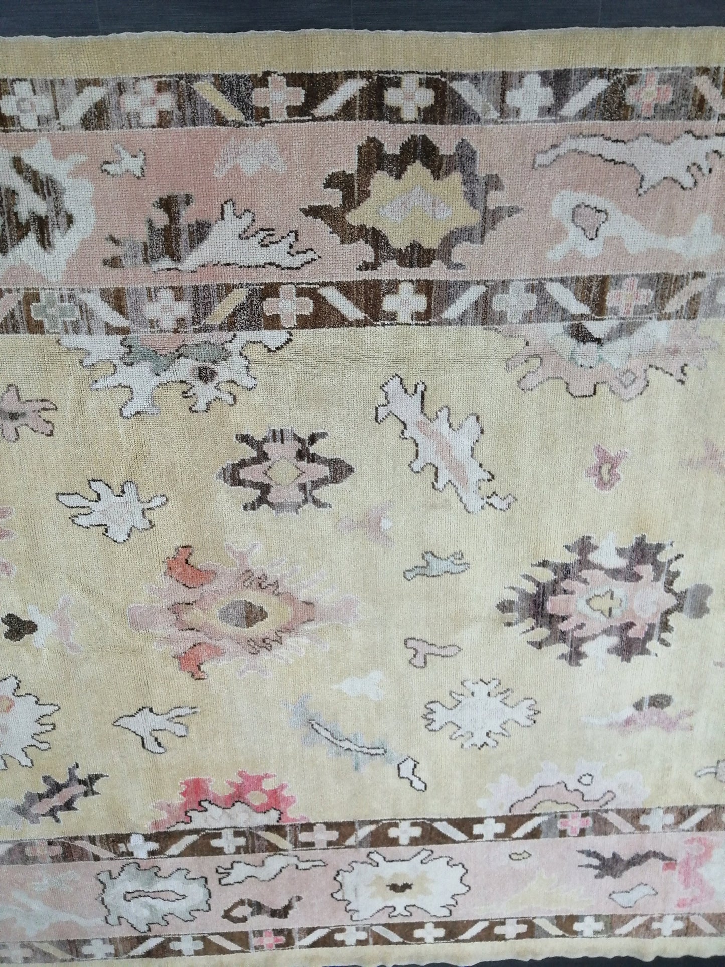 Vintage OUSHAK RUG, 12.6 x 8.6 Oushak Rug, Vintage Oushak Rug Wool Oushak Rug Hand Made Rugs, Authentic Oushak Rug