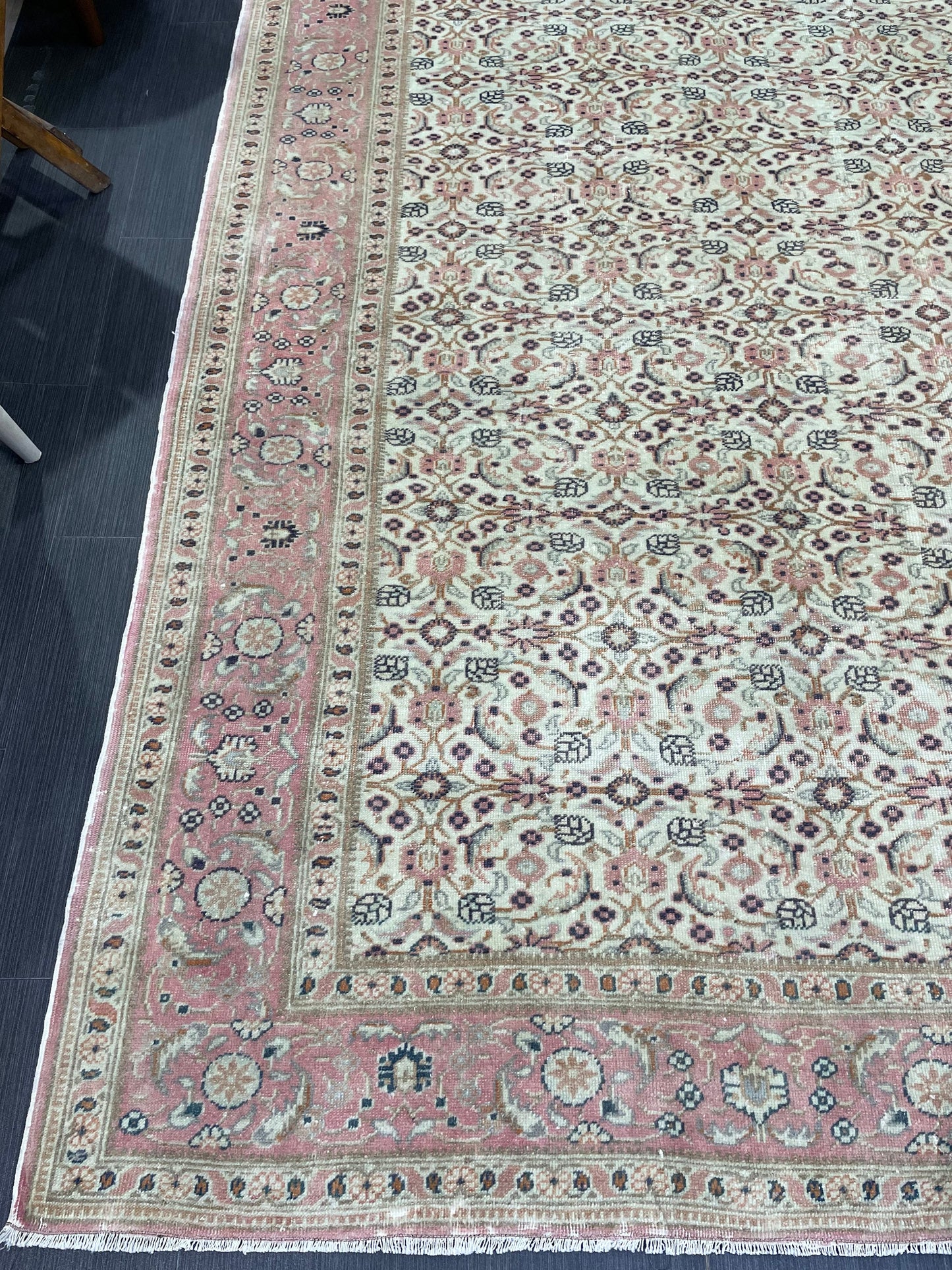 Persian RUG Hand Knotted 6.4 x 9.3 Rug Vintage Oushak Rug Vintage Quality Rug Wool Fine Knotted Rug Handmade Rug Vintage Turkish Rug