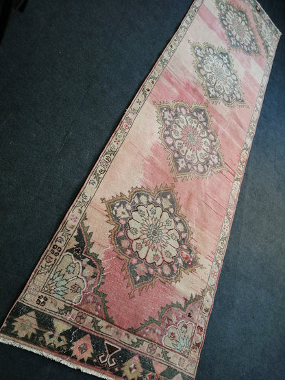 12 x 3.4 Oushak Runner Rug Turkish Runner Rug Vintage Runner Rug Hallway Runner Rug Kitchen Runner Rug Wool Runner Rug Oriental Runner Rug