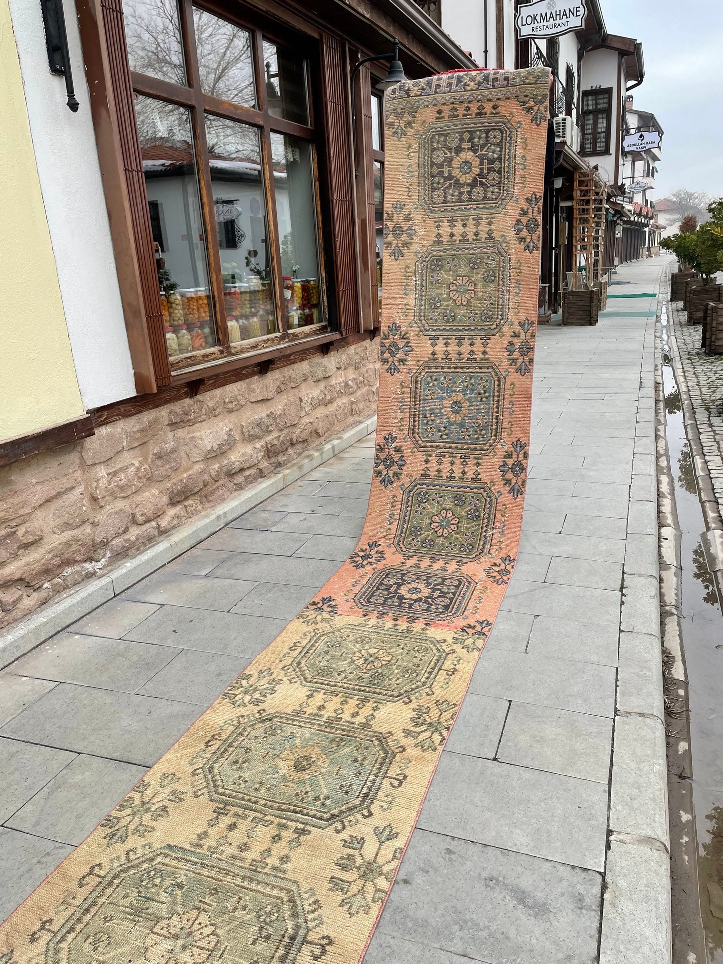 Muted Vintage Staircase Runner Rug 2.5 x 27 Extra Long TURKISH Runner Rug Vintage Runner Rug Distressed Runner Rug  Runner Handmade Runner