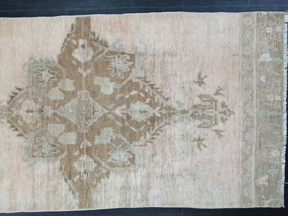 Muted Vintage Runner Rug 2.7 x 10.4 Turkish Runner Rug Vintage Runner Rug Hallway Runner Rug Kitchen Runner Rug Wool Runner Wool Oushak Rug