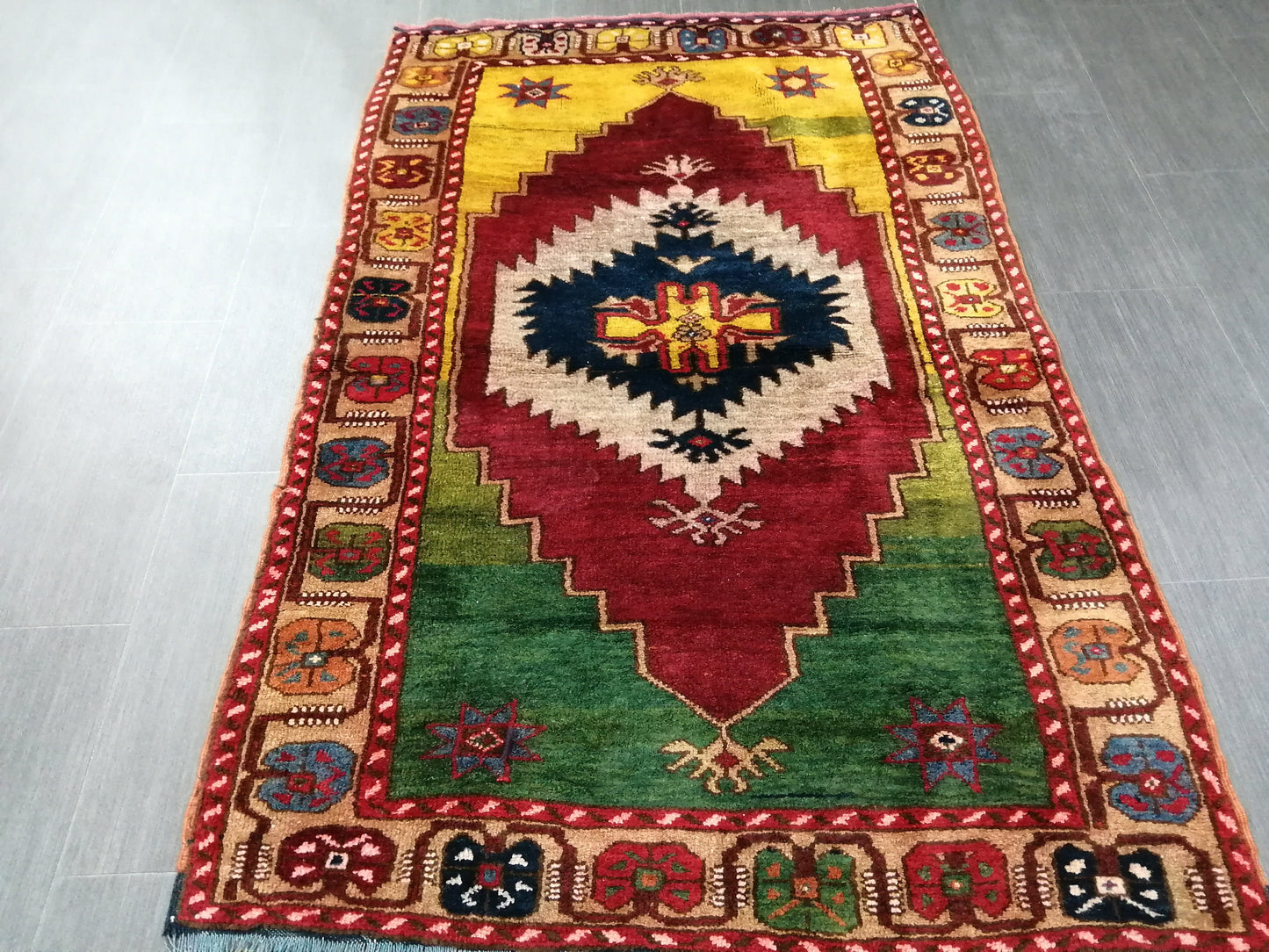 High Pile OUSHAK RUG 5.3 x 3.5 TURKISH Oushak Rug Vintage Oushak Runner Rug  Wool Oushak Rug Hand Made Rugs Vintage Turkish Rug