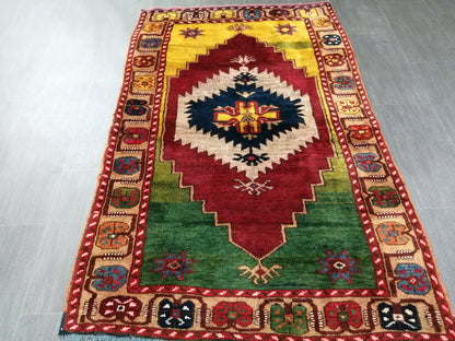 High Pile OUSHAK RUG 5.3 x 3.5 TURKISH Oushak Rug Vintage Oushak Runner Rug  Wool Oushak Rug Hand Made Rugs Vintage Turkish Rug