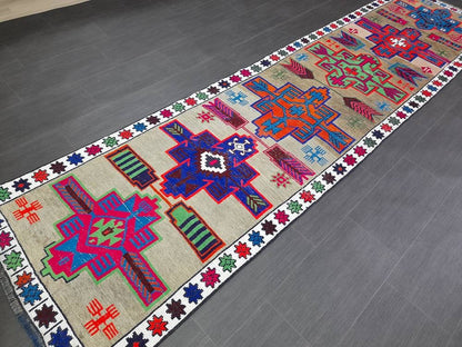 2.8 x 11 Oriental Runner Rug Rug Vintage Runner Rug Hallway Runner Rug Kitchen Runner Rug Wool Runner Persian Runner Rug Kurdish Runner Rug