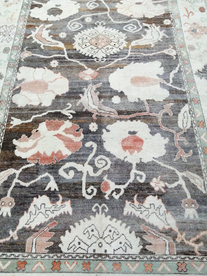 OUSHAK RUG, 12.4 x 8.7 Turkish Oushak Rug, Vintage Oushak Rug Wool Oushak Rug Hand Made Rugs, AUTHENTIC Oushak Rug