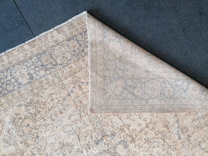 7 x 10 large vintage oushak rug, handmade rug, distressed rug