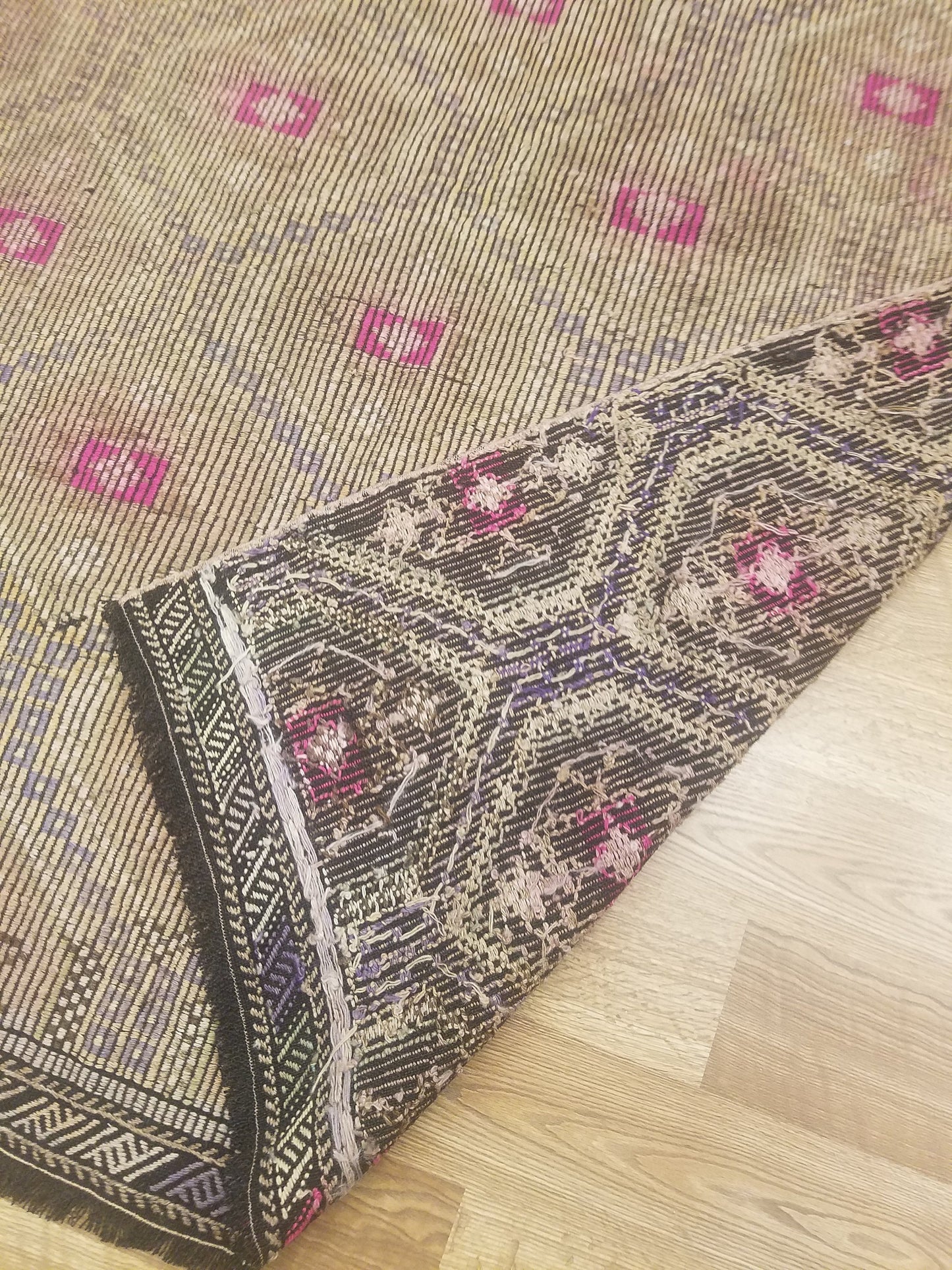 6x10 flatwoven with embroidery rug, handmade kilim rug, vintage turkish rugs oushak rug vintage oushak rug, wool rug