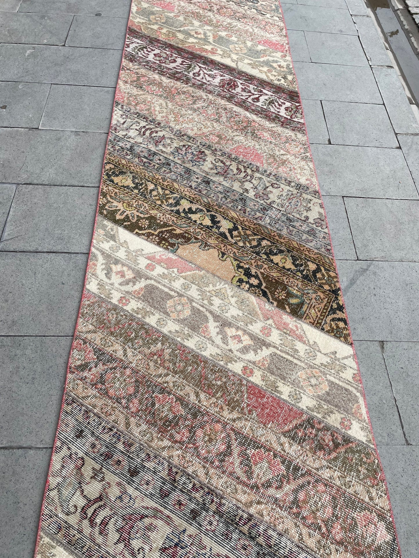 Vintage Runner Rug 2.7 x 22 ft Extra Long  TURKISH Runner Rug Vintage Runner Rug Oriental Runner Rug Patchwork Runner Hand Knotted Runner