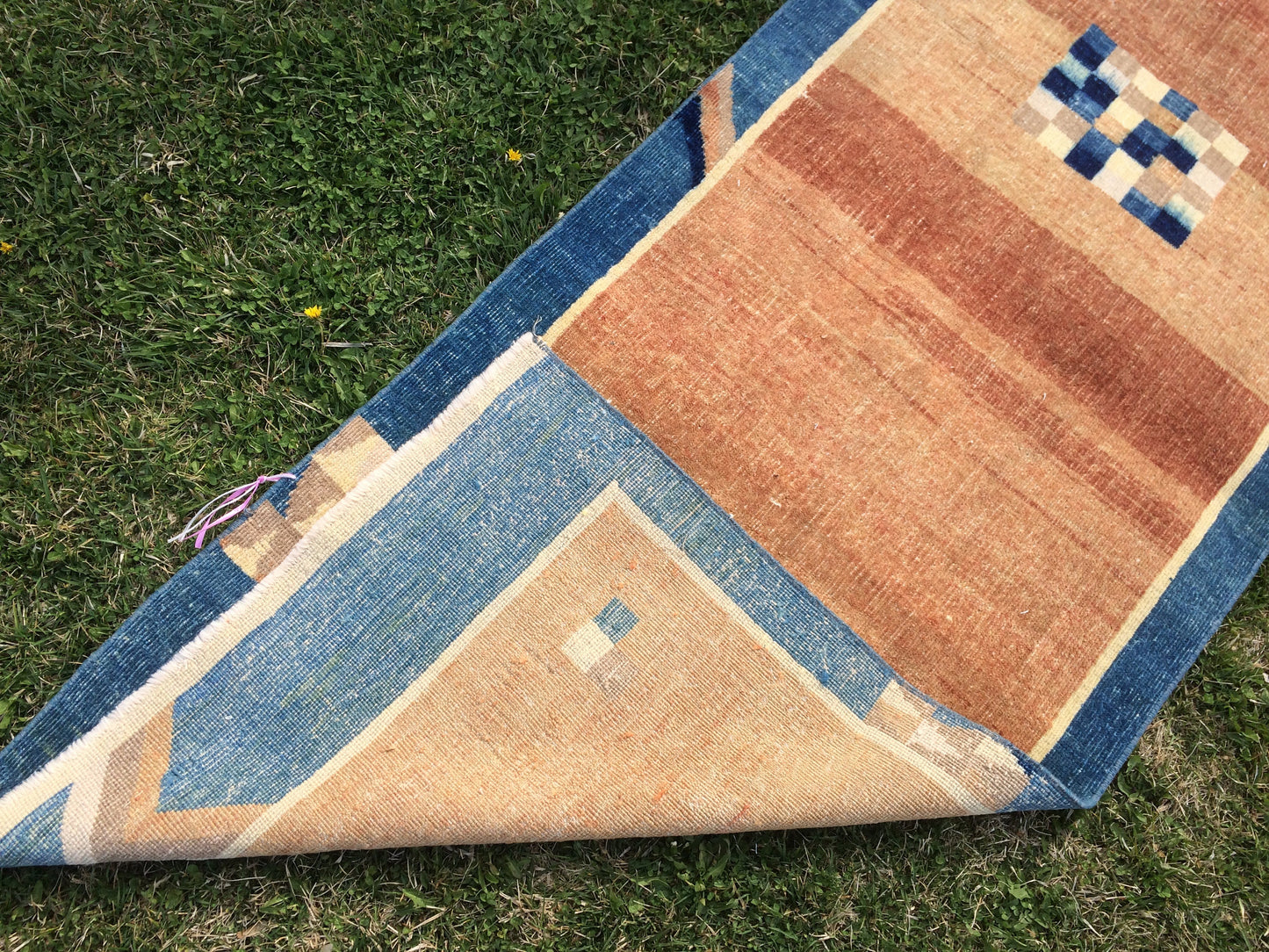 Oushak Runner Vintage RUNNER RUG Turkish Runner Rug, Bohemian Rug, Oushak Runner Rug, Earth Tone Runner Rug Wool Runner Hand Made Runner