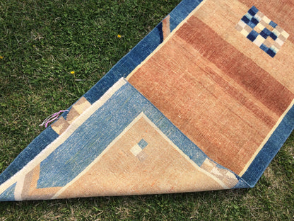 Oushak Runner Vintage RUNNER RUG Turkish Runner Rug, Bohemian Rug, Oushak Runner Rug, Earth Tone Runner Rug Wool Runner Hand Made Runner