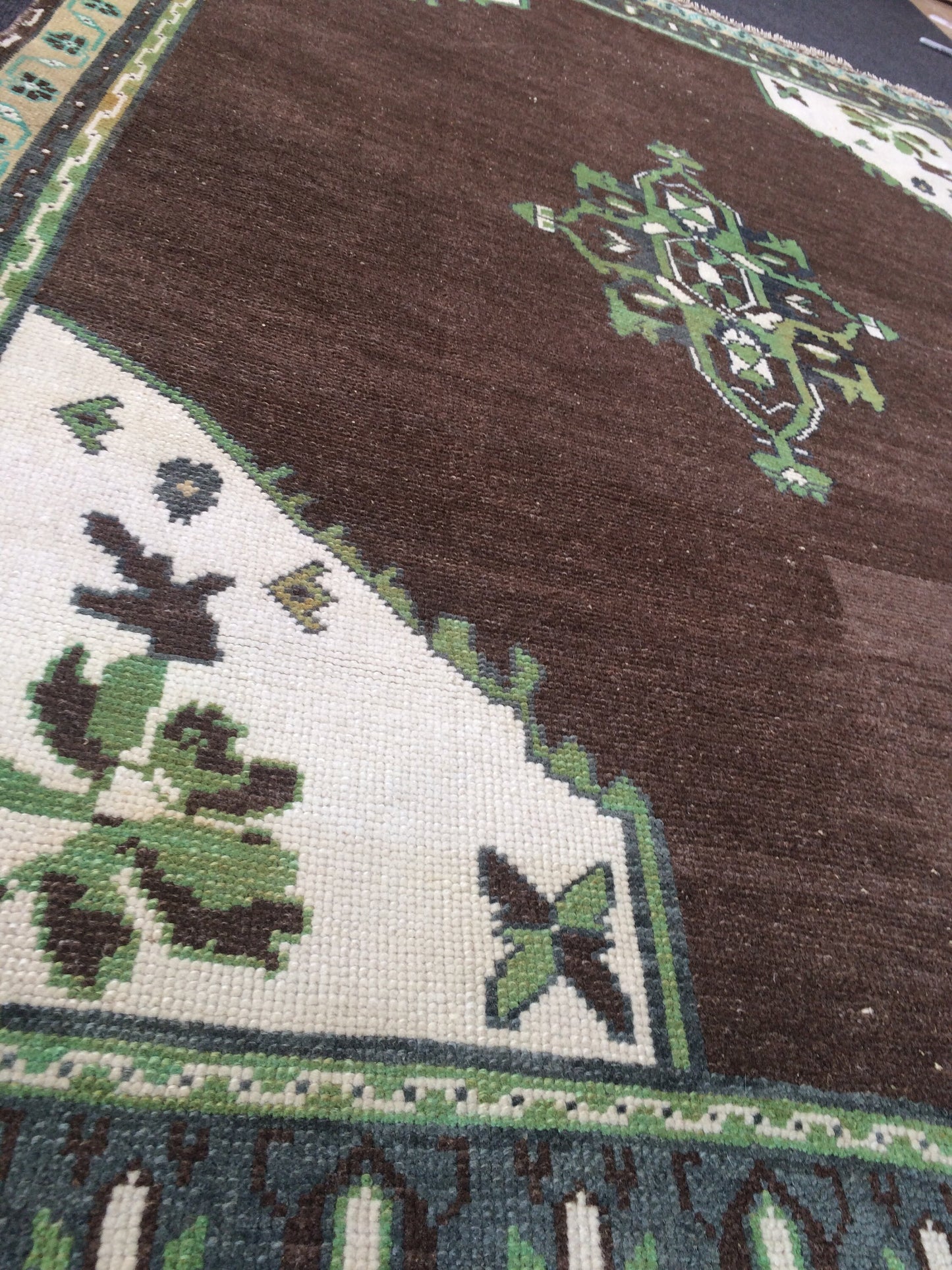 6 x 4 OUSHAK RUG TURKISH Oushak Rug Vintage Rug Oushak Runner Rug Vintage Runner Rug Wool Oushak Rug Hand Made Rugs Vintage Turkish Rug