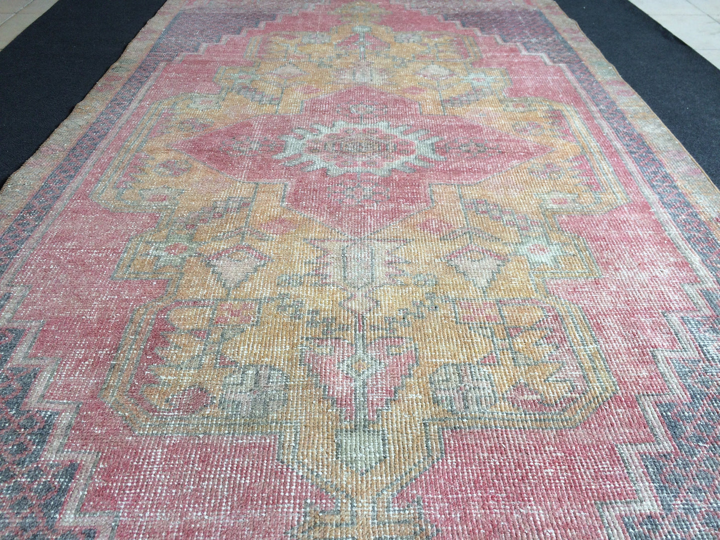 Vintage Rugs  TURKISH HAND MADE Rugs   Vintage Turkish Rugs   Oushak Rug   Traditional Rug, Turkish Oushak Rug, Vintage Oushak Rug, Wool Rug