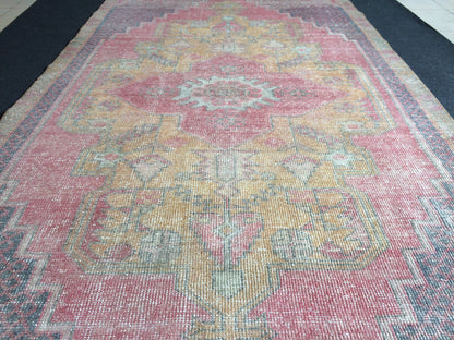 Vintage Rugs  TURKISH HAND MADE Rugs   Vintage Turkish Rugs   Oushak Rug   Traditional Rug, Turkish Oushak Rug, Vintage Oushak Rug, Wool Rug