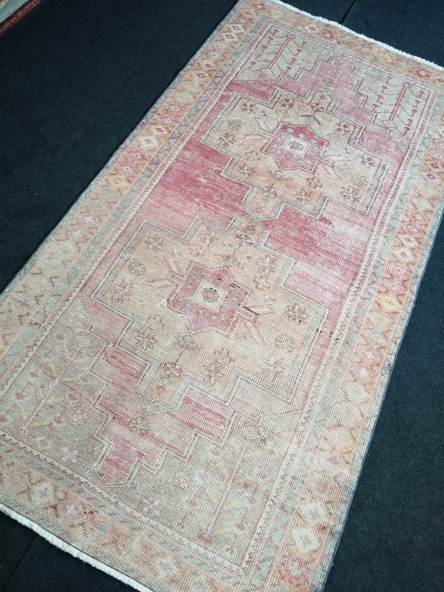 8.4 x 4.3 Turkish Rug, Oushak Rug, Oushak Rugs, Wool Oushak Rug, Oushak Runner Rugs, Runner Rug, Vintage Rug, Hand Made Rug