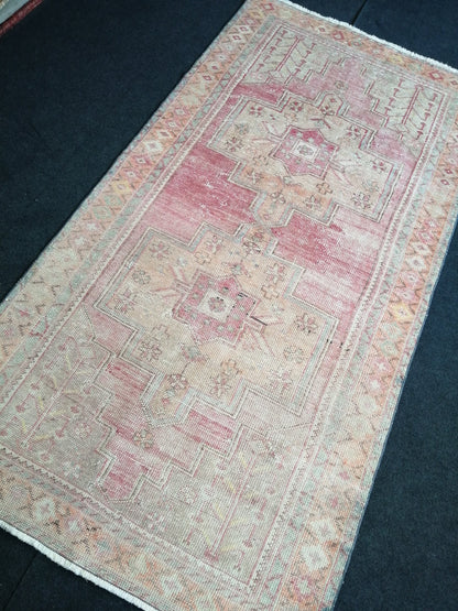 8.4 x 4.3 Turkish Rug, Oushak Rug, Oushak Rugs, Wool Oushak Rug, Oushak Runner Rugs, Runner Rug, Vintage Rug, Hand Made Rug