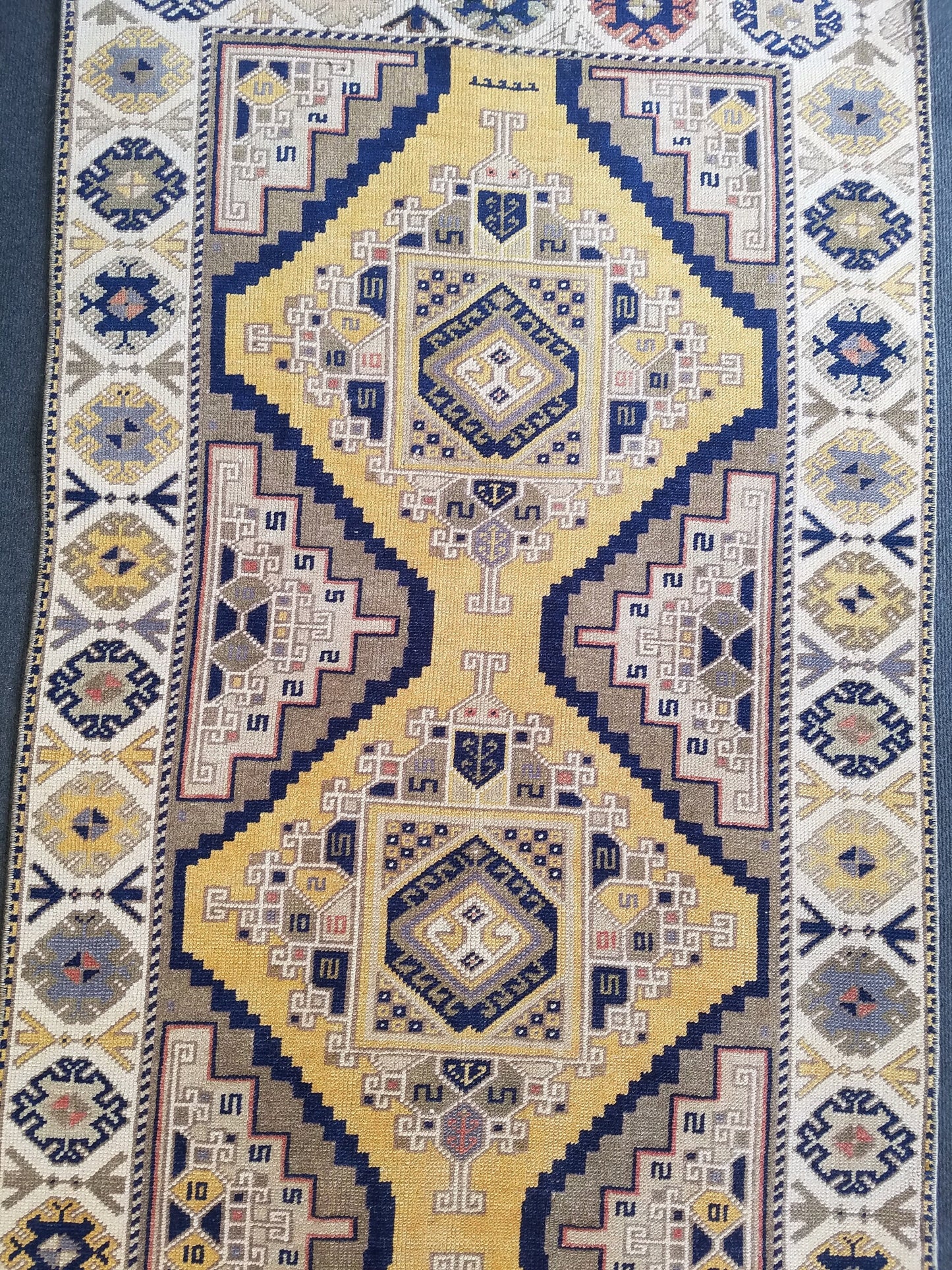 3x12 vintage handmade wool runner, oushak runner, hallway runner rug, kitchen runner