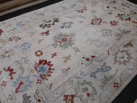 8.5 x 12 Muted Turkish RUG  TURKISH Oushak Rug Muted Oushak Rug Vintage Rug Wool Oushak 9x12 Rug Hand Made Rug Authentic Oushak Rug