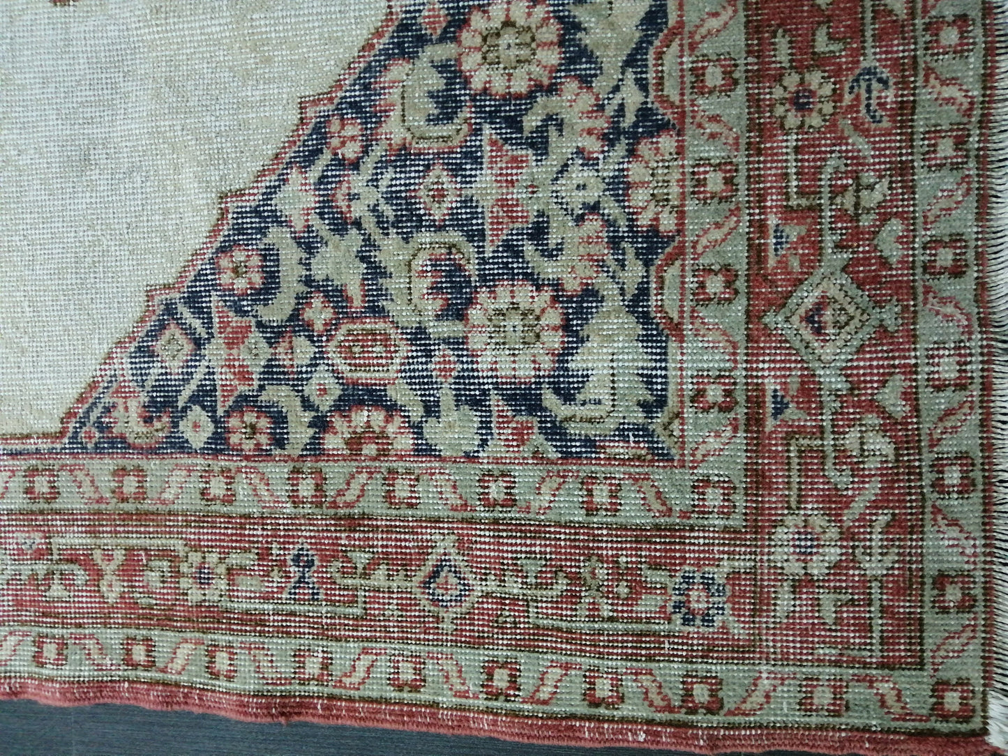 6.9 x 3.9 Rug Handmade Rug Oushak Rug, Rustic Rug Hand Knotted Rug, Rug Runner,Muted  Turkish Rug, Farmhouse Rug, Vintage Rug, Wool rug