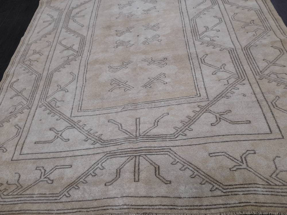 Muted Vintage RUG 5.2 x 8.3 Turkish Rug Antique Rug