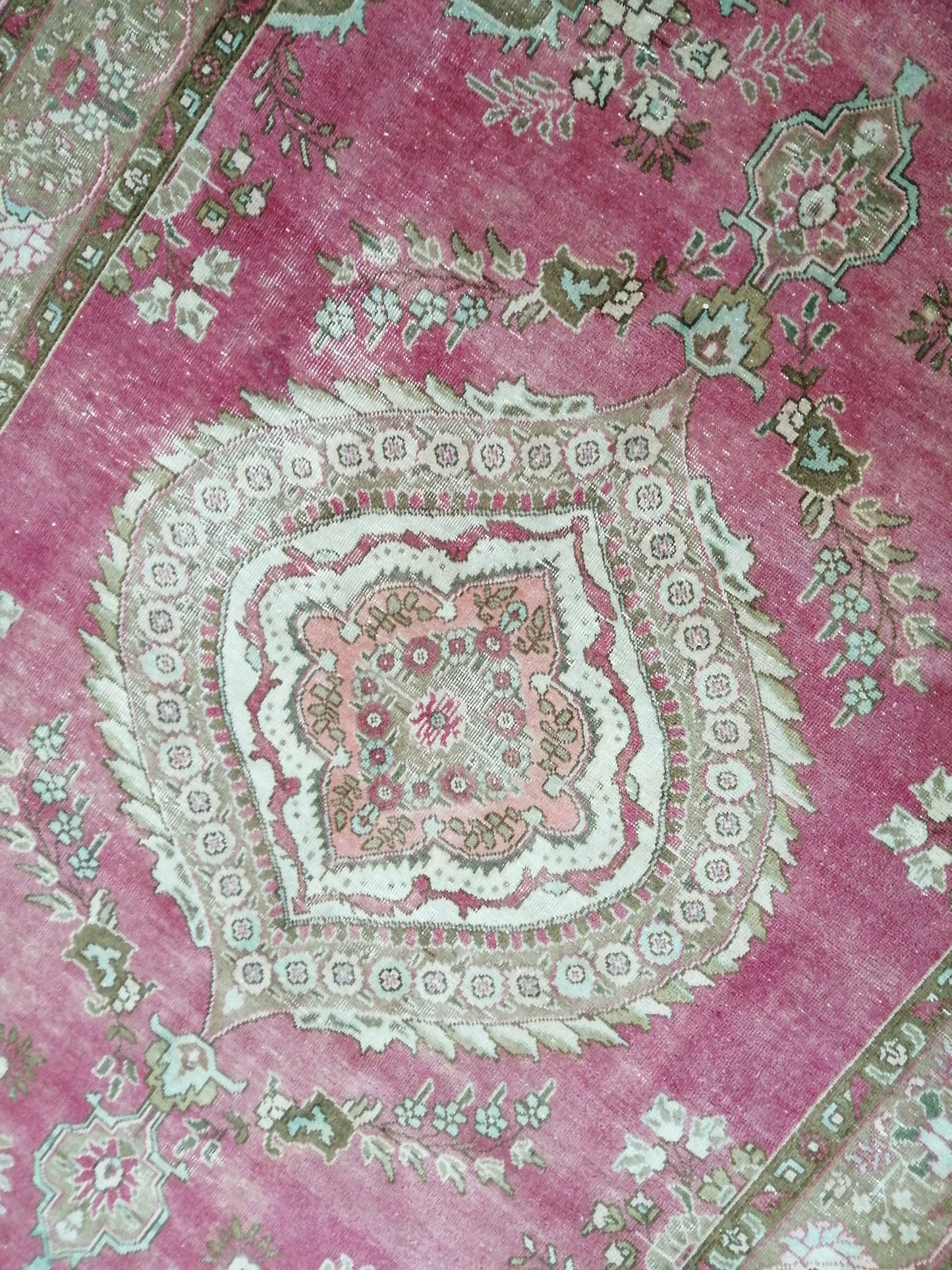 Vintage Persian Rug 6.5 x 9.6 Vintage Oriental Rug Handmade Persian Rugs Traditional Rug, Living room Rug, Vintage Oushak Rug, Wool Rug