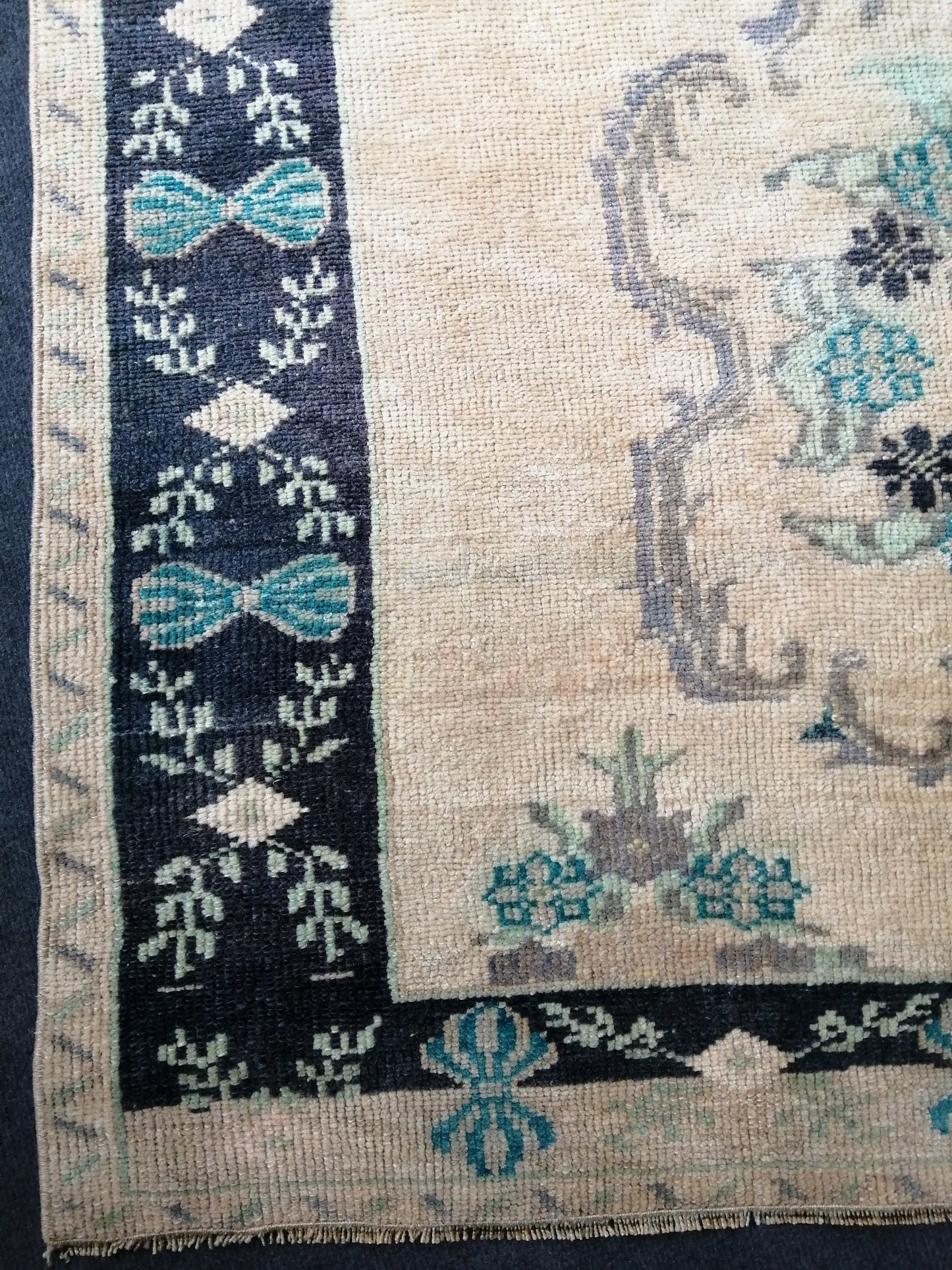 12.2 x 4.6 ft Oushak Runner Rug Turkish Runner Rug Vintage Runner Rug Hallway Runner Rug Kitchen Runner Rug Wool Runner Rug High Pile Rug