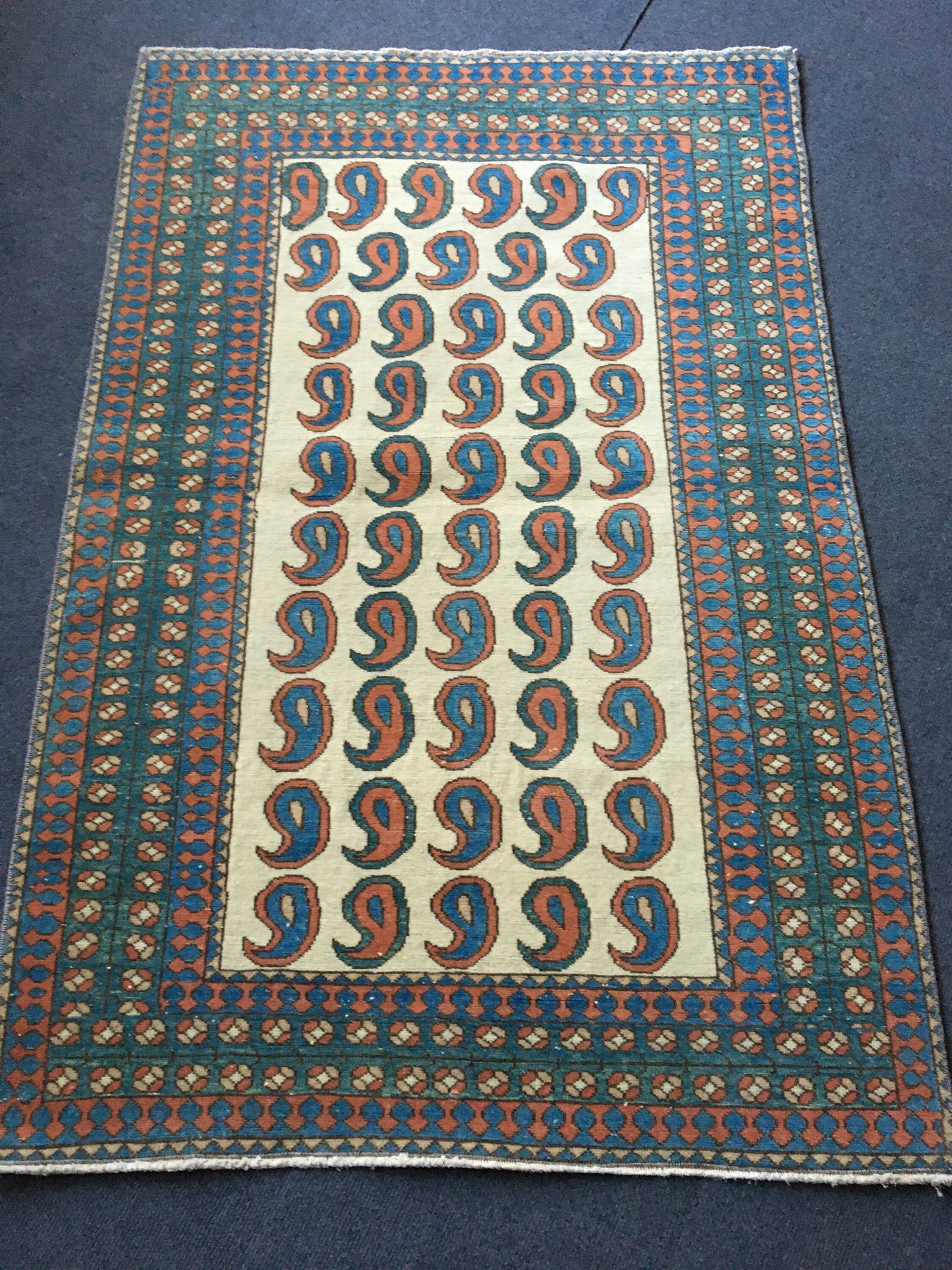 3x4 feet small turkish rug, handmade small kitchen area rug, green small hallway middle rug, vintage blue bedroom rug,bathroom wool mini rug